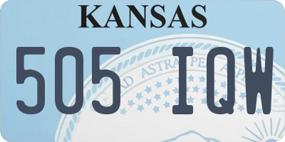 KS license plate 505IQW