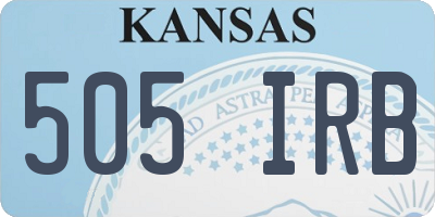 KS license plate 505IRB