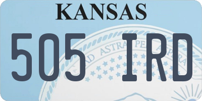KS license plate 505IRD