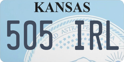 KS license plate 505IRL