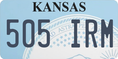 KS license plate 505IRM