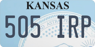 KS license plate 505IRP
