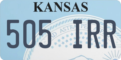 KS license plate 505IRR