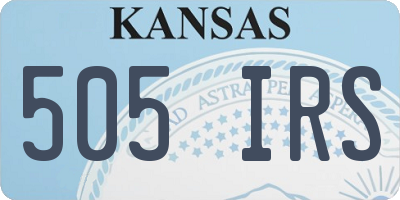 KS license plate 505IRS