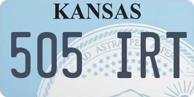 KS license plate 505IRT