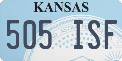 KS license plate 505ISF