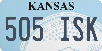 KS license plate 505ISK