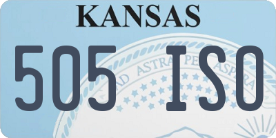 KS license plate 505ISO