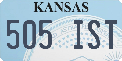 KS license plate 505IST