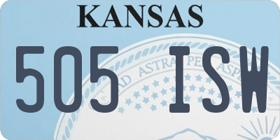 KS license plate 505ISW