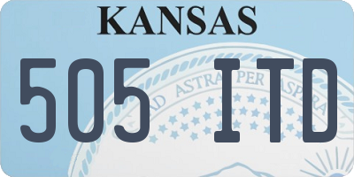 KS license plate 505ITD