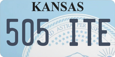 KS license plate 505ITE