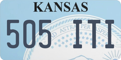 KS license plate 505ITI