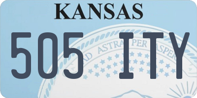 KS license plate 505ITY