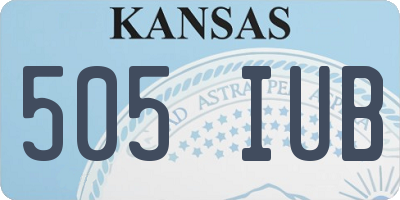 KS license plate 505IUB