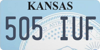 KS license plate 505IUF