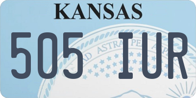 KS license plate 505IUR