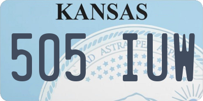 KS license plate 505IUW