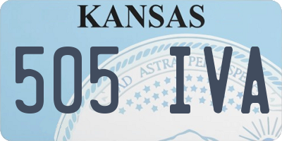 KS license plate 505IVA