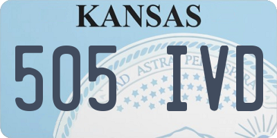 KS license plate 505IVD