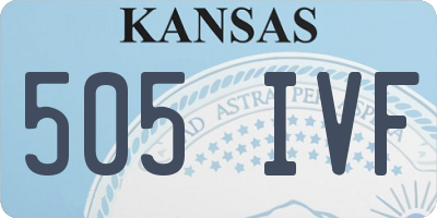 KS license plate 505IVF