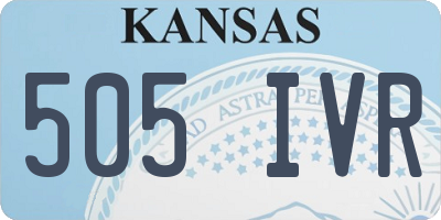 KS license plate 505IVR