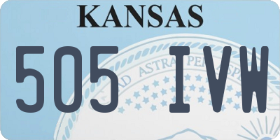 KS license plate 505IVW
