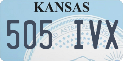 KS license plate 505IVX