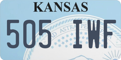KS license plate 505IWF