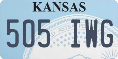 KS license plate 505IWG