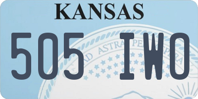 KS license plate 505IWO