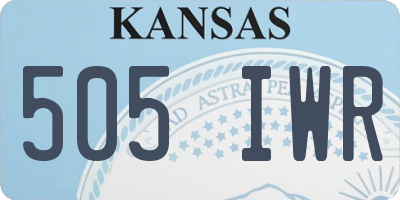KS license plate 505IWR