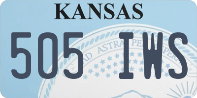 KS license plate 505IWS