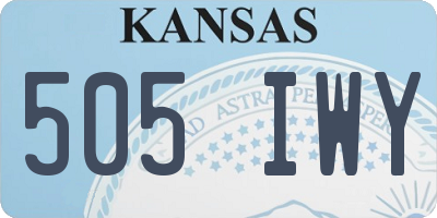 KS license plate 505IWY