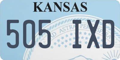 KS license plate 505IXD