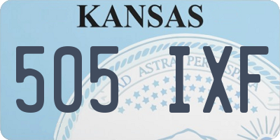 KS license plate 505IXF
