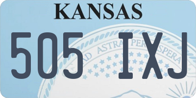 KS license plate 505IXJ