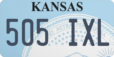 KS license plate 505IXL