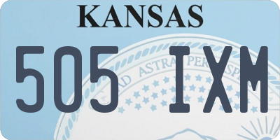 KS license plate 505IXM