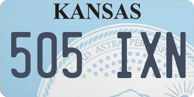 KS license plate 505IXN
