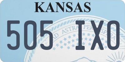 KS license plate 505IXO