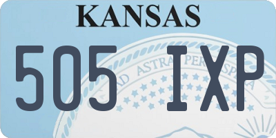 KS license plate 505IXP