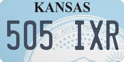 KS license plate 505IXR