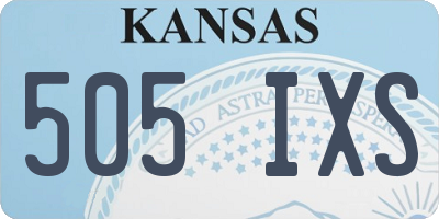 KS license plate 505IXS