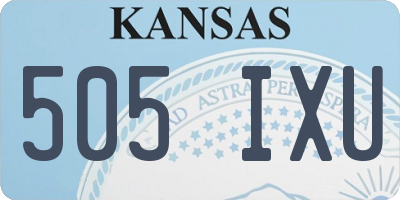 KS license plate 505IXU