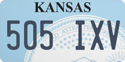 KS license plate 505IXV