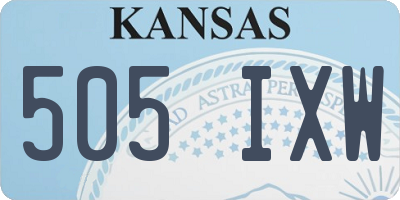 KS license plate 505IXW