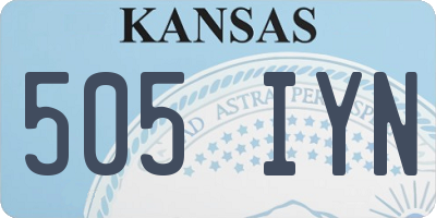 KS license plate 505IYN