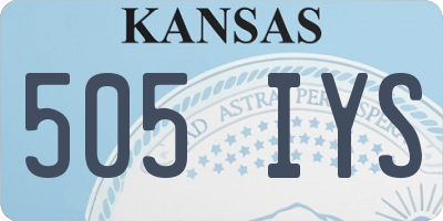 KS license plate 505IYS