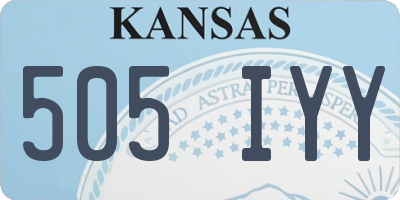 KS license plate 505IYY